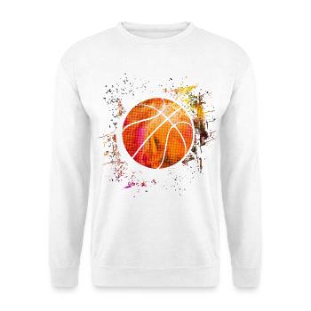 Basketball - BBall - Basket Ball - Basketballer - Unisex Pullover - Weiß - Vorne