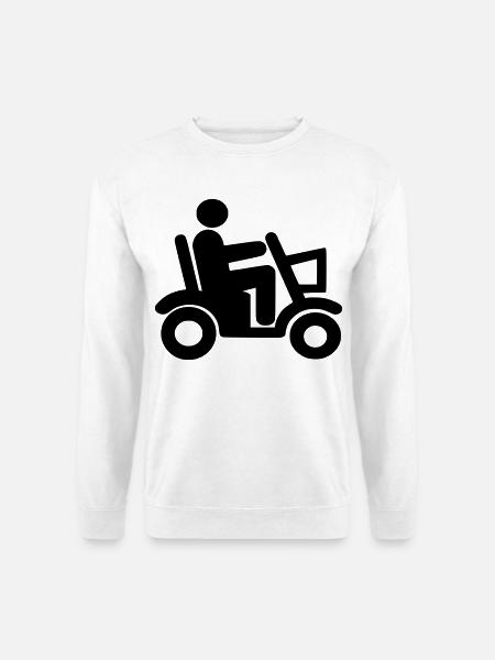 Scooter de mobilité, Fauteuil roulant, Roller, Handicapé # - Sweat-shirt Unisexe - blanc