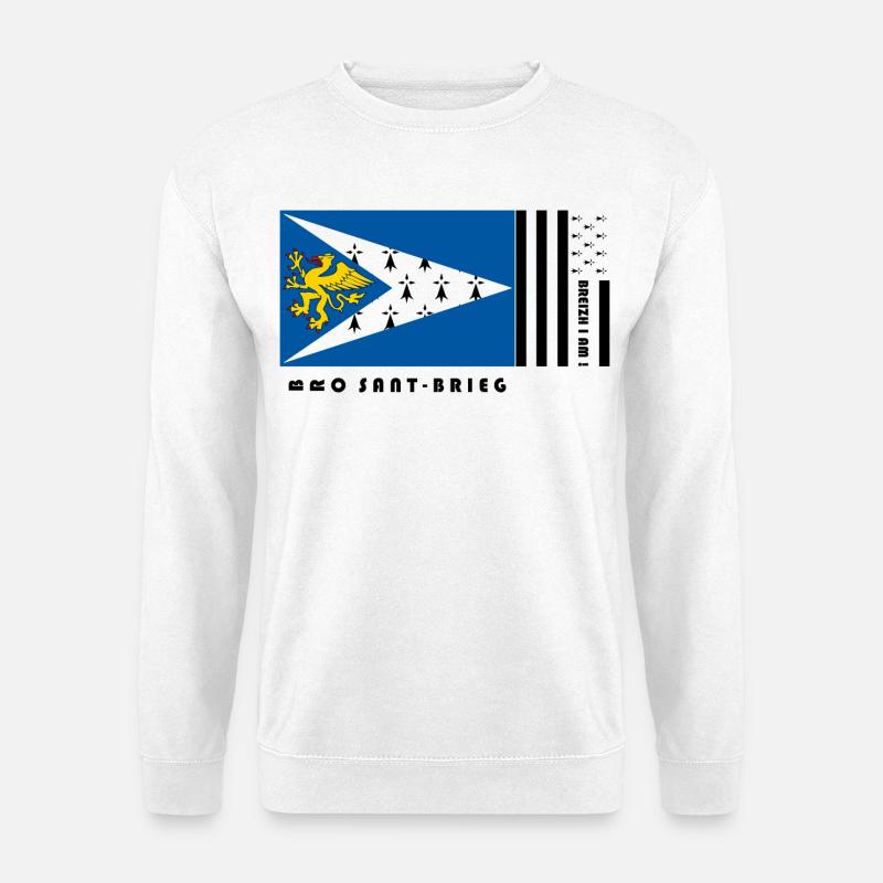 Bretagne - Wappen Pays Saint-Brieuc - Unisex Pullover - Weiß