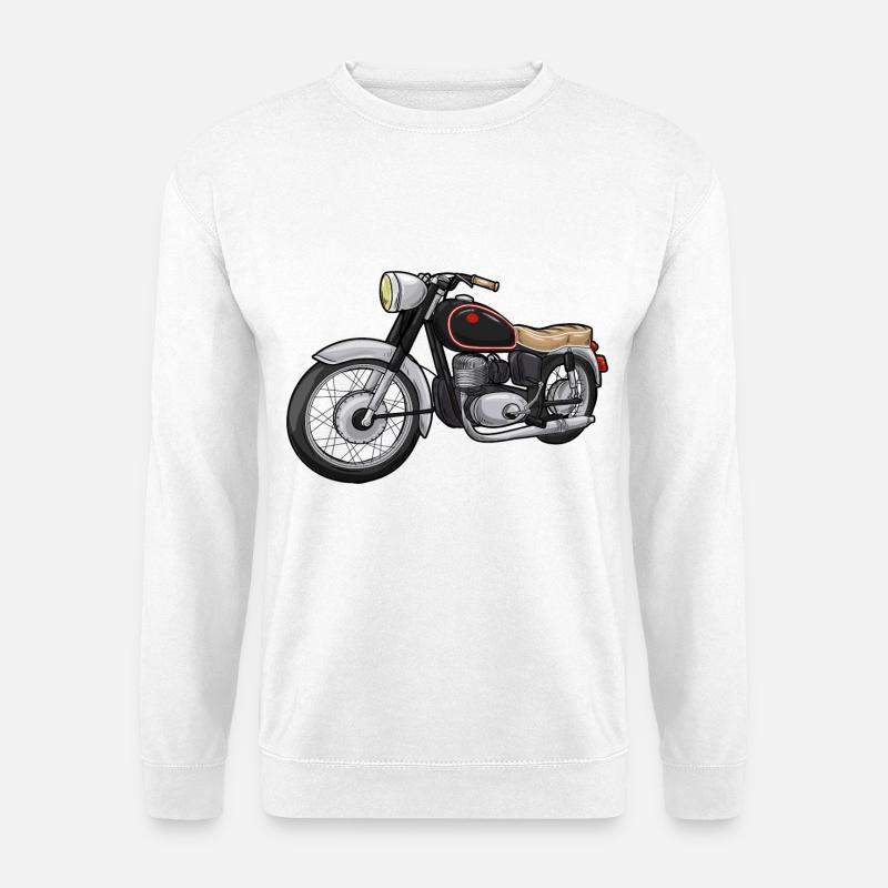 Cooles Motorrad - Unisex Pullover - Weiß