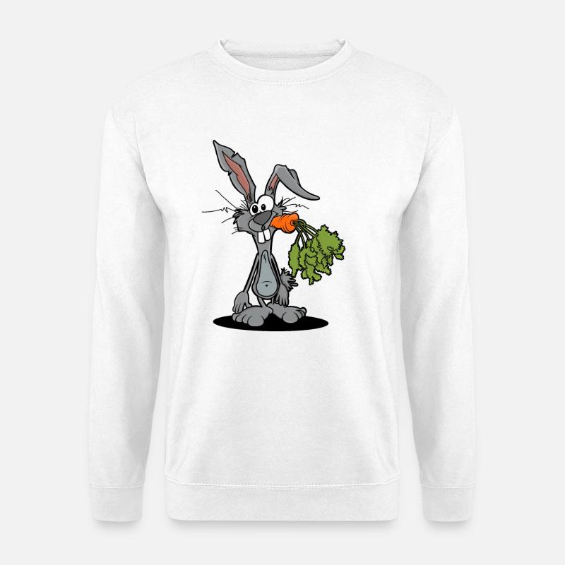 Lustiger Hase Kaninchen Geschenk - Unisex Pullover - Weiß