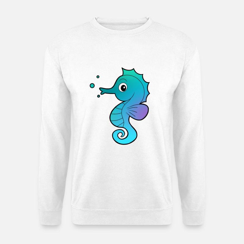 Seepferdchen Seepferd - Unisex Pullover - Weiß