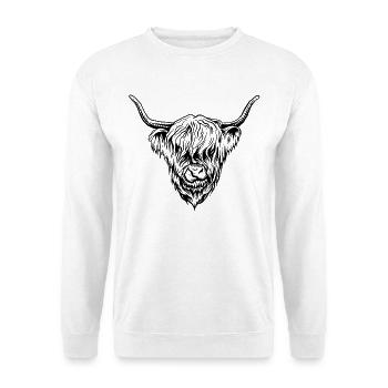 Bovins des Highlands - Sweat-shirt Unisexe - blanc - Devant