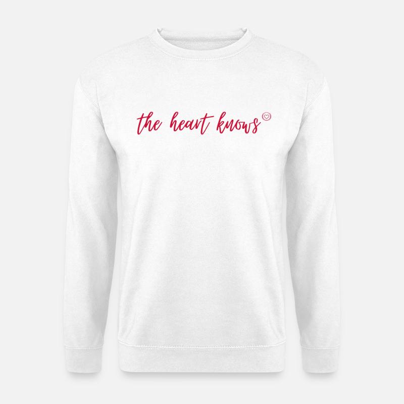 The Heart Knows (red) - Unisex Pullover - Weiß