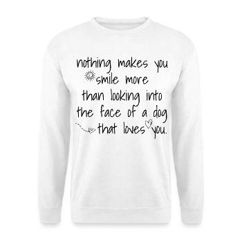 Coole T-Shirts für Frauen und Männer mit Hund - Unisex Pullover - Weiß - Vorne