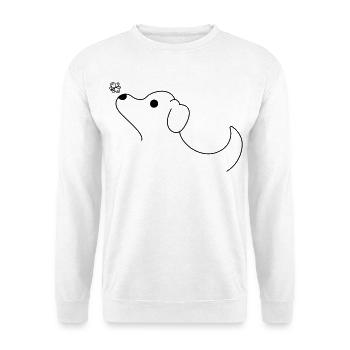 Hund - Unisex Pullover - Weiß - Vorne