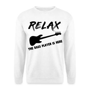 Der Bassist dort ist Bassist, Musiker, Instrument * - Unisex Pullover - Weiß - Vorne