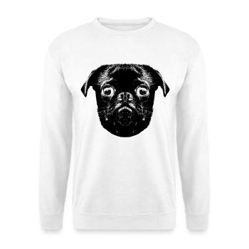 Otto's Mops hopst - Unisex Pullover - Weiß - Vorne