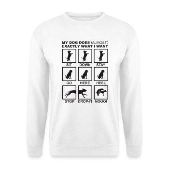 Dog Commands - Unisex Sweatshirt - white - Front
