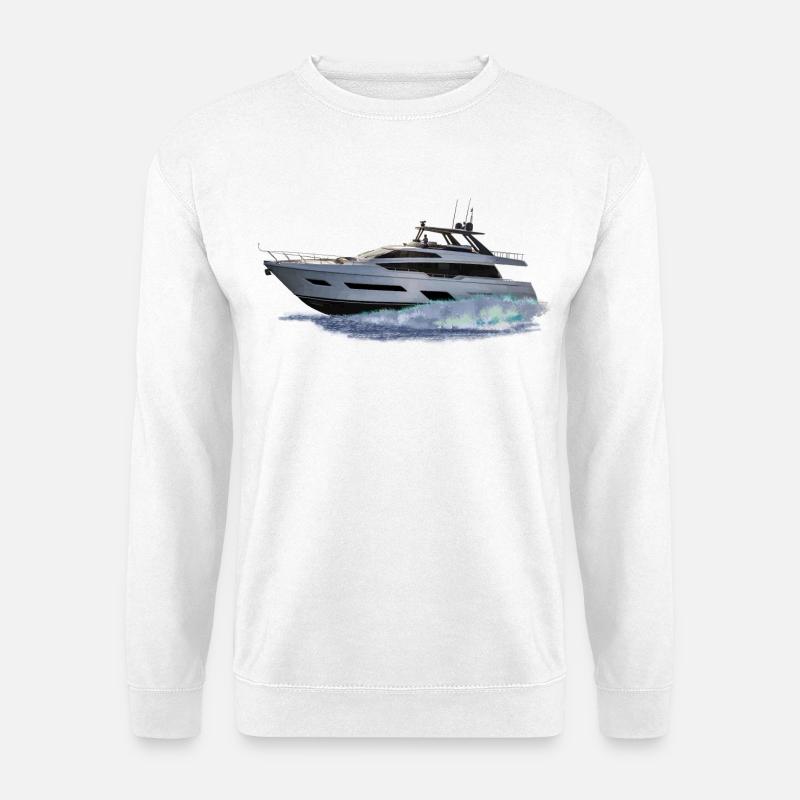 Motorboot - Unisex Pullover - Weiß