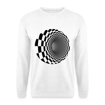 Tunnel Noir et Blanc Illusion - Sweat-shirt Unisexe - blanc - Devant