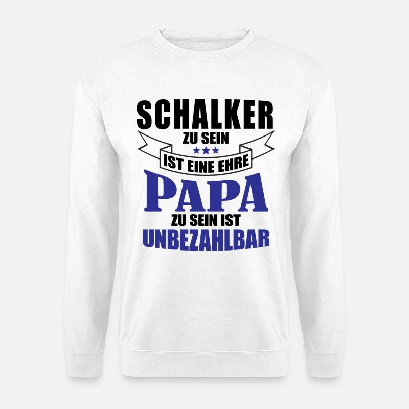 Schalker Papa | Schalke Vatertags Geschenkidee - Unisex Pullover - Weiß