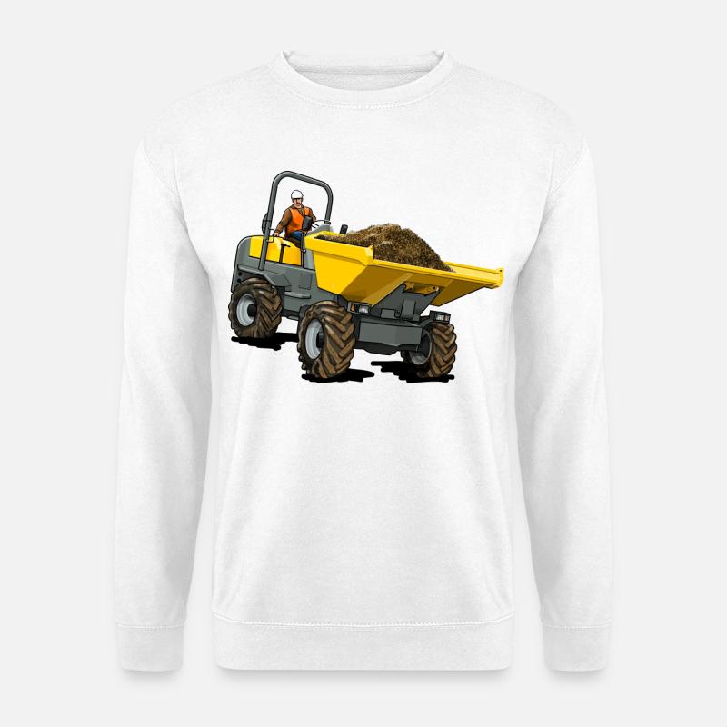 Dumper, front tipper - Unisex Sweatshirt - white