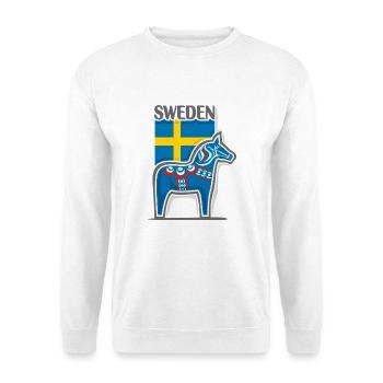 Suède Voyage Souvenir Landmark, drapeau suédois - Sweat-shirt Unisexe - blanc - Devant