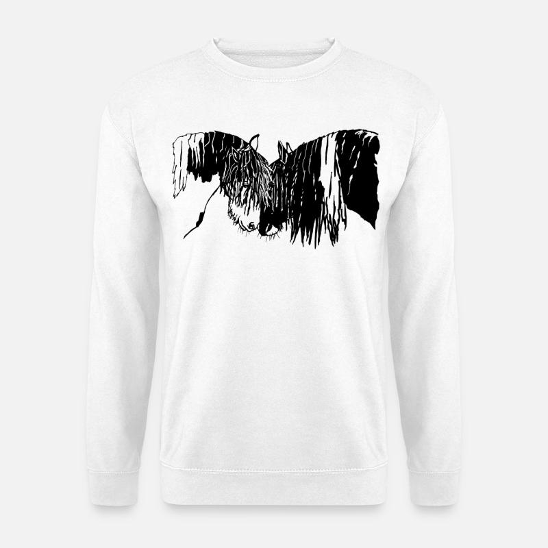 wunderschöne Tinker Reiten Pferde  - Unisex Pullover - Weiß