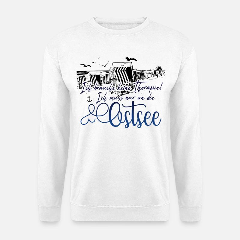 Ostsee! Ich muss nur an die Ostsee - Unisex Pullover - Weiß