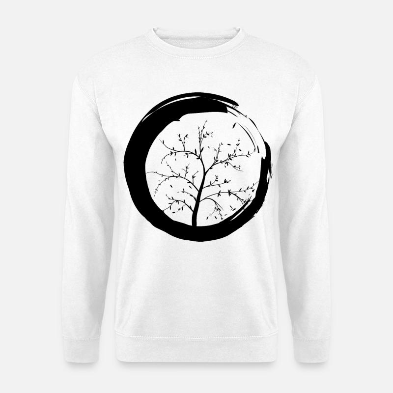 Lebensbaum Zen Baum Herbst - Unisex Pullover - Weiß
