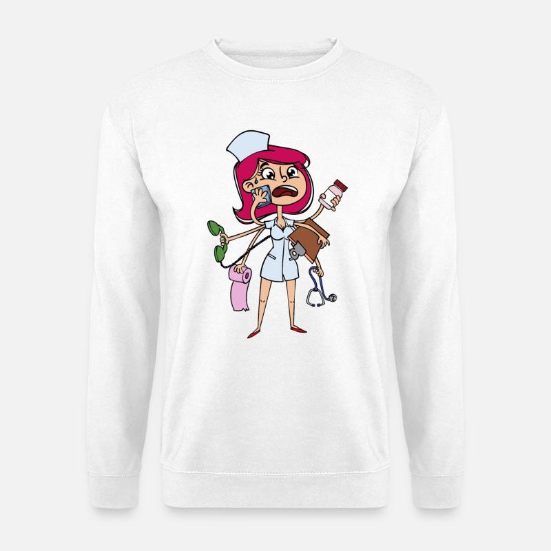Krankenschwester Pflegerin Betreuerin Pflegekraft - Unisex Pullover - Weiß
