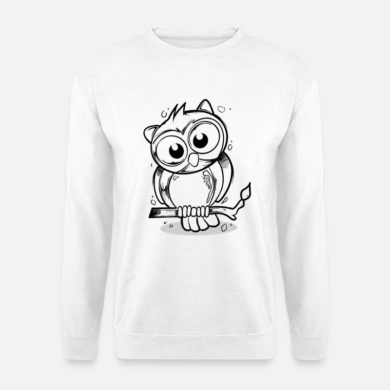 Eule - Unisex Pullover - Weiß