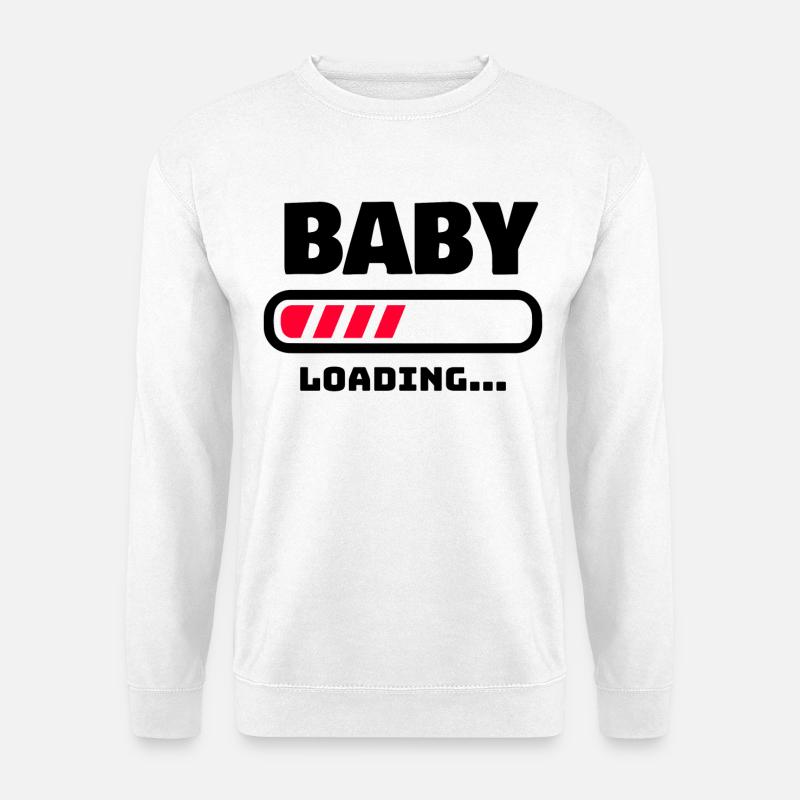 BABY LOADING FUNNY PREGNANCY GIFT IDEA - Unisex Sweatshirt - white
