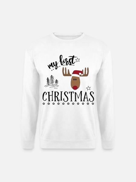 Lustige Geschenke für Babys zu Weihnachten - Unisex Pullover - Weiß