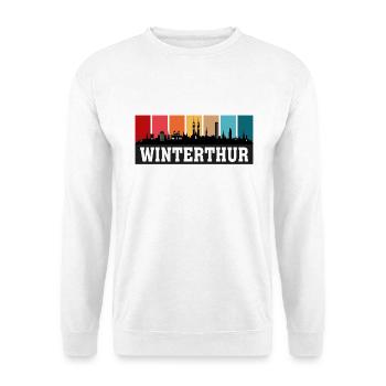 Winterthur Schweiz Reise Souvenir Skyline - Unisex Pullover - Weiß - Vorne