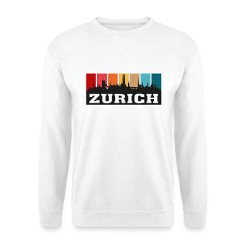 Zürich Schweiz Travel Souvenir City Skyline - Unisex Pullover - Weiß - Vorne