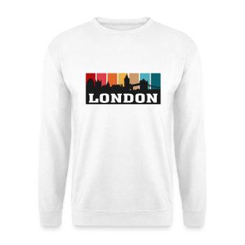 Londres Angleterre Voyage Skyline Souvenir Silhouette - Sweat-shirt Unisexe - blanc - Devant