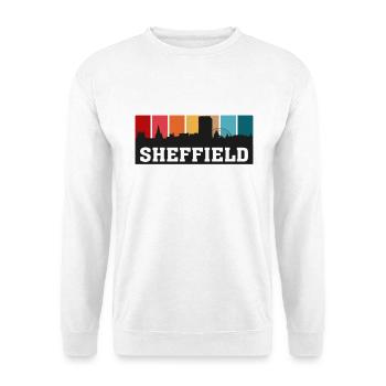 Sheffield England Travel Souvenir Skyline Landmark - Unisex Sweatshirt - white - Front
