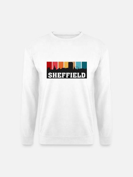 Sheffield England Travel Souvenir Skyline Landmark - Unisex Sweatshirt - white