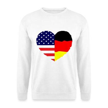 USA und Deutschland - Unisex Pullover - Weiß - Vorne