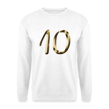 10 ans d'anniversaire 10 ans d'or 10e anniversaire - Sweat-shirt Unisexe - blanc - Devant