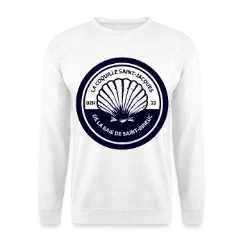 La Coquille Saint Jacques Baie de Saint-Brieuc - Sweat-shirt Unisexe - blanc - Devant