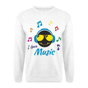I love Music - Unisex Sweatshirt - white - Front