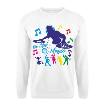 Deejay - No stop Music - Unisex Sweatshirt - white - Front