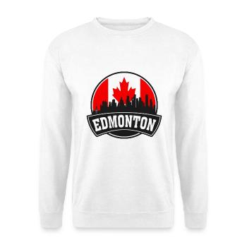 Edmonton Canada Skyline Travel Souvenir Canadian F - Unisex Sweatshirt - white - Front
