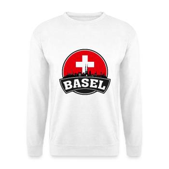 Basel Schweiz Skyline Travel Souvenir Swiss Fl - Unisex Pullover - Weiß - Vorne