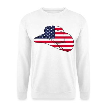 Usa Hut - Unisex Pullover - Weiß - Vorne