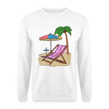 Holiday Holidays Palm Trees Beach Island Recreation Sea - Unisex Sweatshirt - white - Front
