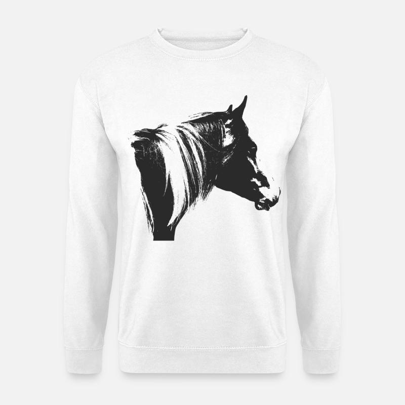 Lewitzer Schecke, Cheval Schecke, Équitation Pinto - Sweat-shirt Unisexe - blanc