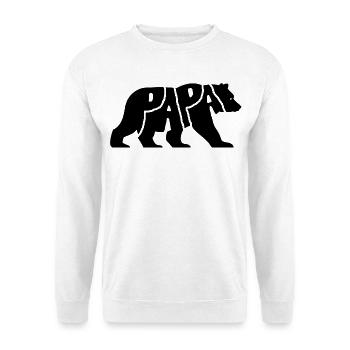Papa Bär - Unisex Pullover - Weiß - Vorne