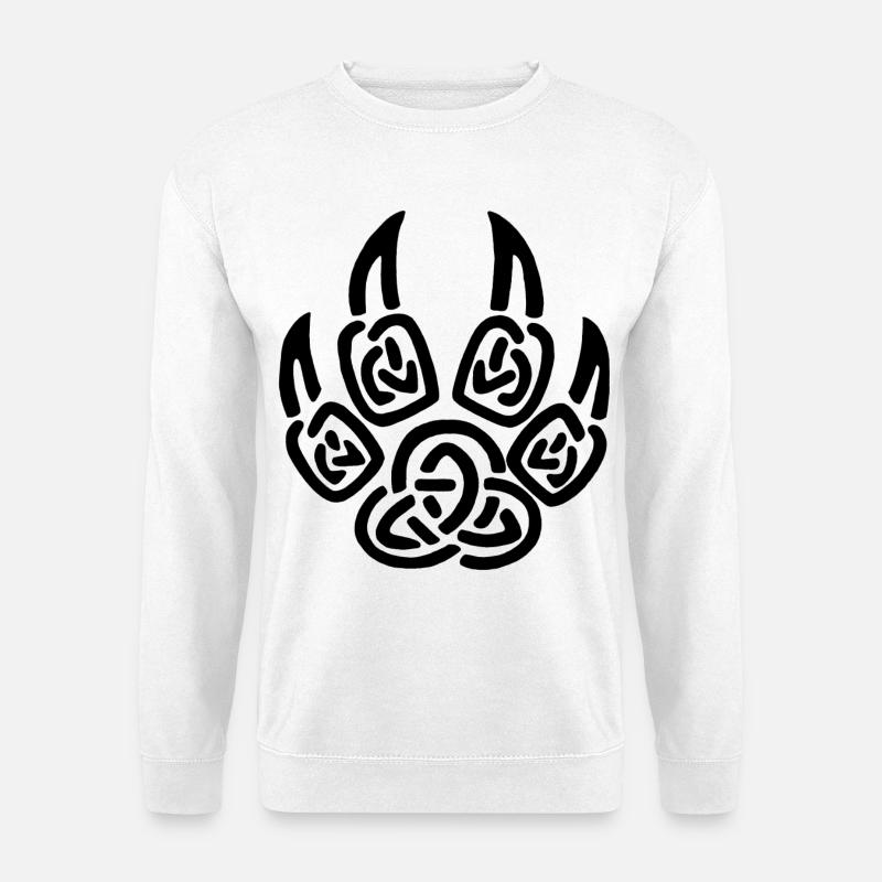 Schwarze Wikinger Wolfskrallen - Unisex Pullover - Weiß