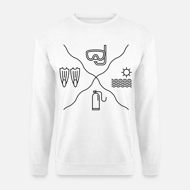 Tauchen - Unisex Pullover - Weiß