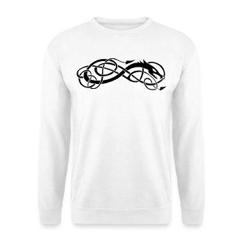 Serpent celte noir - Sweat-shirt Unisexe - blanc - Devant