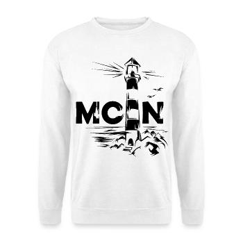 Moin Baltic Sea lighthouse symbol North Sea - Unisex Sweatshirt - white - Front