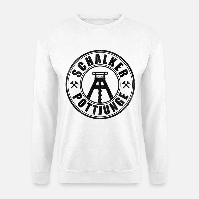 Schalker Pottjunge | Gelsenkirchen Ruhrpott Junge - Unisex Pullover - Weiß