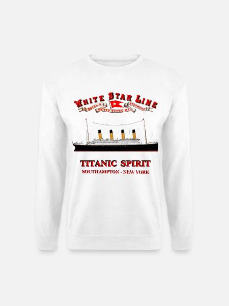 TITANIC SPIRIT KREATION LOUIS RUNEMBERG ADAGP - Unisex Pullover - Weiß