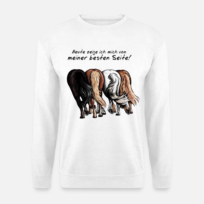 Beste Seite zeigen! - Unisex Pullover - Weiß