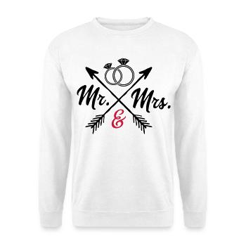Mr. And Mrs. - Unisex Pullover - Weiß - Vorne