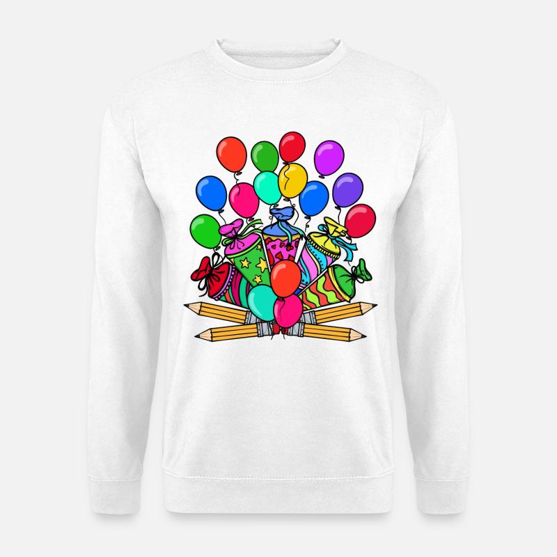 Schule Schultag Schulkind Schulbeginn Schultüte - Unisex Pullover - Weiß
